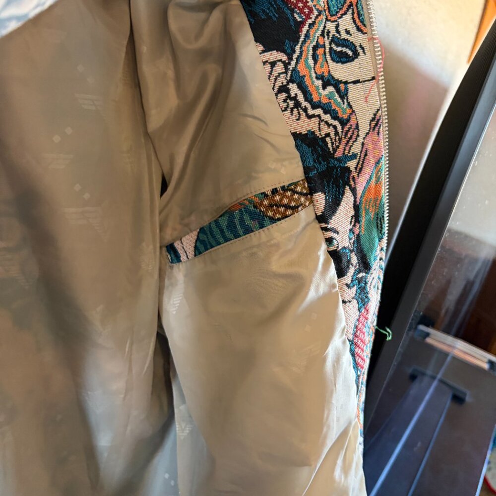 V.I.P. Collection Multi-Face Pop Art Jacquard Bomber Jacket - Picture 4 of 6
